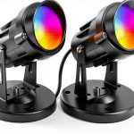 RGBW 6W Color-Change Spot Lights FZWLE Remote 16-Color Uplight 2-Pack-0