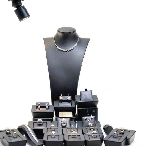 LED Spotlight Uonlytech USB Jewelry Showcase Light Black 4.3x2x2cm-3