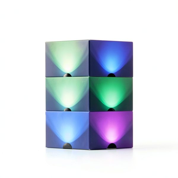 SUNVIE 6W RGBW Up Lights LED Spotlights 4 Pack with Remote and Stake-2