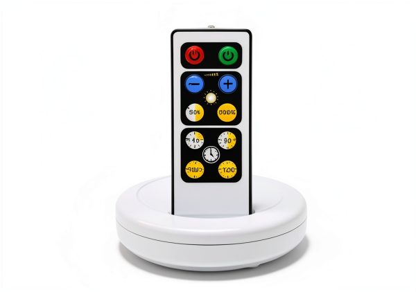 BIGLIGHT Spotlight Battery Operated, LED Puck Light, Dimmable Uplight with Remote, Stick on Accent Light for Painting Picture Wall Artwork Photo Portrait Closet Plants, Warm White, 2 Pack-2