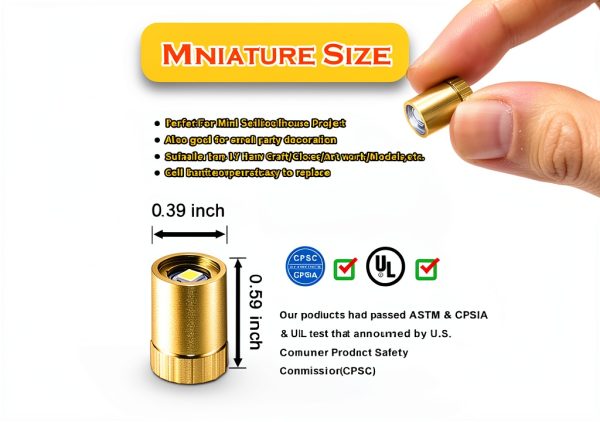 Small Spotlight Battery Operated LED Lights 10 Pack Warm White SUZEYAR-1
