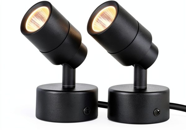 LED Spotlights Indoor 2 Pack 3W 3000K Warm White SUNVIE Adjustable-0