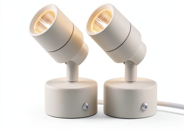 SUNVIE 2 Pack LED Up Lights Indoor, 3W Spot Lights for Indoor Use with 3000K Warm White, 120V Spotlights for Plants Pictures Artwork Uplighting & Accent Lighting, 5.9 FT Plug Cord with Foot Switch-0