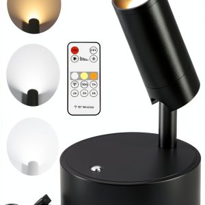 Spotlights Indoor Rechargeable 350° Rotating Spot Light TaoFiaCo Black-0