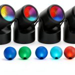 6W RGBW Up Lights Indoor Christmas Spotlight Indoor LED Color Changing Uplighting Indoor with Remote 120V Spot Lights Indoor Plug in Floor Spotlight Indoor for Plant Picture Party, 4 Pack-0