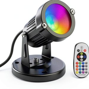 LED Spot Lights Indoor FZWLE RGBW Spotlights with Remote and Switch-0