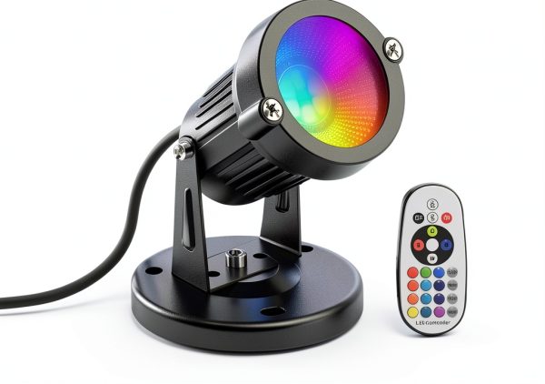 LED Spot Lights Indoor FZWLE RGBW Spotlights with Remote and Switch-0